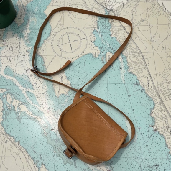 Vintage 70s Georgini Blonde Leather Wedge Purse - Picture 3 of 8